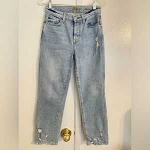 7 for all mankind Edie high rise straight leg light wash jeans size 2 / 26